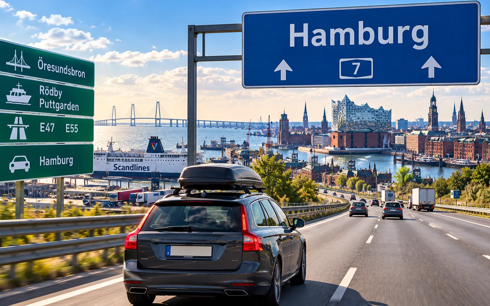 Ta bilen till Hamburg och upplev mer längs vägen